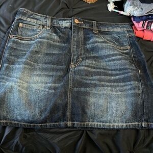 American Eagle Outfitters Dark Blue Denim Skirt